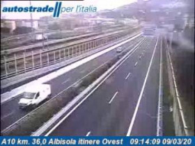 Slika pregleda web-kamere Albisola Superiore - Traffic A10 - KM 36,0